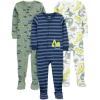 Navy Stripe/Sage Green Construction/White Dinosaur