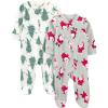 imageSimple Joys by Carters unisexbaby In 2pk Fleece Snp Santa TreesSanta  Trees