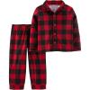 imageSimple Joys by Carters babyboys 2piece Coat Style Pajama SetBlack Red Plaid
