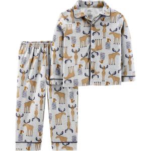 imageSimple Joys by Carters babyboys 2piece Coat Style Pajama SetGrey Moose