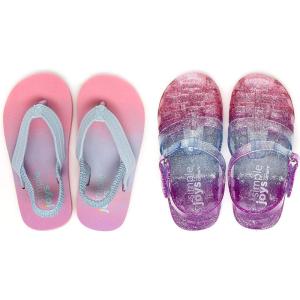 imageSimple Joys by Carters Girls and Toddlers Kimmie Nora Jelly Sandal SetPinkPurple Shine