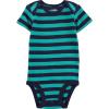 imageSimple Joys by Carters BabyBoys 6Pack ShortSleeve BodysuitGreyNavyWhiteMulti Stripe