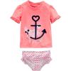 Pink Anchor Print/Salmon Pink Crab