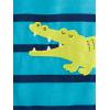 imageSimple Joys by Carters babyboys LooseFit Polyester Jersey Footed PajamasBlue AlligatorDark Grey Fun FoodGrey Trucks