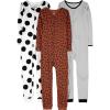 Brown Animal Print/Grey Polka Dot/White Stripe