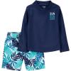 Navy White Tropical