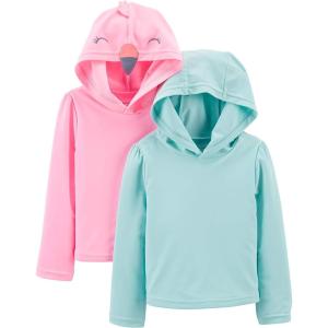 imageSimple Joys by Carters Boys 2Pack Assorted Rashguard SetsAqua BluePink