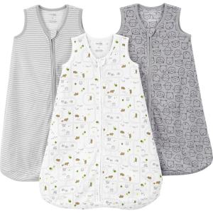 image:imageSimple Joys by Carters unisexbaby 2pack Microfleece Longsleeve SleepbagAnimalStripe