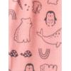 image:imageSimple Joys by Carters babygirls Cotton and Fleece Footed Sleep and Play Pack of 2Blue FoxPeach Animal