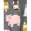image:imageSimple Joys by Carters babygirls Cotton and Fleece Footed Sleep and Play Pack of 2Charcoal Forest AnimalsLight Pink Dots