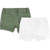 image:imageSimple Joys by Carters Girls Denim Shorts Pack of 2OliveWhite
