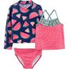 image:imageSimple Joys by Carters BabyGirls 3Piece Assorted Rashguard SetsWatermelon