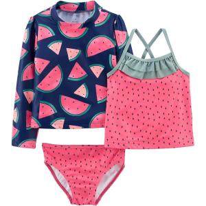 image:imageSimple Joys by Carters BabyGirls 3Piece Assorted Rashguard SetsWatermelon