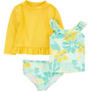image:imageSimple Joys by Carters BabyGirls 3Piece Assorted Rashguard SetsYellowGreen