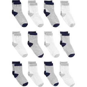image:imageSimple Joys by Carters babyboys 12pack Neutral Sock LowGreyWhite