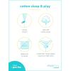 image:image3pack Sleep and PlayLight Grey Mini StripeWhite ElephantGiraffe