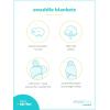 image:imageSimple Joys by Carters Girls 3Pack Cotton Swaddle BlanketsPink HeartsWhite Floral