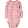 image:imageSimple Joys by Carters babygirls 4pack Longsleeve Textured BodysuitsBluePink FloralRustWhite