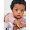 image:imageSimple Joys by Carters babygirls 4pack Longsleeve Textured BodysuitsDusty PinkGreyLight BurgundyWhite Floral
