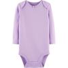 image:imageSimple Joys by Carters babygirls 4pack Longsleeve Textured BodysuitsPinkPurpleGrey