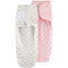 image:imageSimple Joys by Carters Girls 3Pack Cotton Swaddle BlanketsPink HeartsWhite Floral