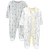image:imageSimple Joys by Carters unisexbaby Neutral 2pack Cotton Footed Sleep and PlayGrey OwlWhite Giraffe