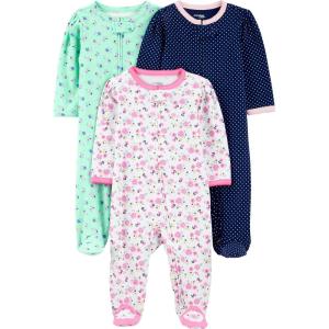 image:image3pack Sleep and PlayMint Green FloralNavy DotsWhite Flowers