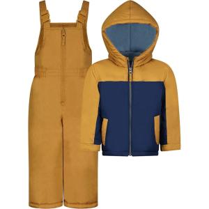 image:imageSimple Joys by Carters babygirls 2piece Snowsuit Set Winter Jacket and Skibib PantsGold Navy