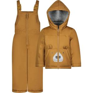 image:imageSimple Joys by Carters babygirls 2piece Snowsuit Set Winter Jacket and Skibib PantsLight Brown Bear