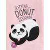 image:imageSimple Joys by Carters Girls 4piece Polyester PajamasGrey PandaPink DonutWhite Text PrintDots