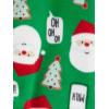 image:imageSimple Joys by Carters unisexchild Holiday Loosefit Flame Resistant Fleece Footed PajamasGreen SantaGrey Heather Reindeer