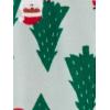 image:imageSimple Joys by Carters unisexchild Holiday Loosefit Flame Resistant Fleece Footed PajamasLight Grey SnowflakeMint Green Christmas Print