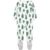 image:imageSimple Joys by Carters unisexchild Holiday Loosefit Flame Resistant Fleece Footed PajamasSanta  Trees