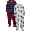 Burgundy Stripe/Light Blue Moose