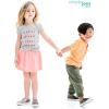 image:imageSimple Joys by Carters Baby and Toddler Girls 2Pack 4th of July TopsGrey HeartsPink DinosaurWhite Text Print