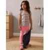 image:imageSimple Joys by Carters Baby and Toddler Girls 2Pack 4th of July TopsGrey HeartsPink DinosaurWhite Text Print