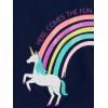 image:imageSimple Joys by Carters Baby and Toddler Girls 2Pack 4th of July TopsGrey RainbowLight Orange Mixed PrintNavy Unicorn
