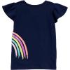 image:imageSimple Joys by Carters Baby and Toddler Girls 2Pack 4th of July TopsGrey RainbowLight Orange Mixed PrintNavy Unicorn