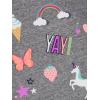 image:imageSimple Joys by Carters Baby and Toddler Girls 2Pack 4th of July TopsGrey RainbowLight Orange Mixed PrintNavy Unicorn
