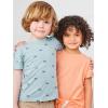 image:imageSimple Joys by Carters Baby and Toddler Girls 2Pack 4th of July TopsGreyLight OrangeOlive Flowers