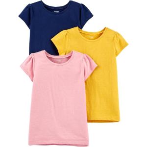 image:imageSimple Joys by Carters Baby and Toddler Girls 2Pack 4th of July TopsMustard YellowNavyPink