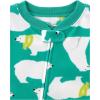 image:imageSimple Joys by Carters babyboys LooseFit Flame Resistant Fleece Footed PajamasCharcoal SuperheroGreen Polar BearNavy Tiger