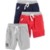 image:imageSimple Joys by Carters Baby Boys Multipack Knit ShortsRedGreyNavy
