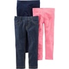 image:imageSimple Joys by Carters Girls 3 pack LeggingsNavyPinkDenim