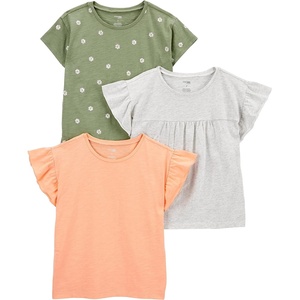image:imageSimple Joys by Carters Baby and Toddler Girls 2Pack 4th of July TopsPinkGreenFloral