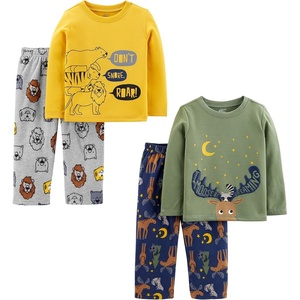 image:imageSimple Joys by Carters Boys 4 piece Pajama SetGold LionGreyNavy Reindeer PrintOlive Stars