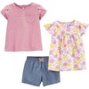image:imageSimple Joys by Carters Baby Girls 3piece Playwear SetDenimPink DotsWhite Floral