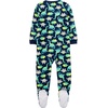 image:imageSimple Joys by Carters Baby Boys LooseFit Flame Resistant Fleece Footed PajamasGrey ConstructionNavy DinosaurOrange Stripe