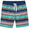 image:imageSimple Joys by Carters Baby Boys Swimsuit Trunk and Rashguard SetNavy Orange ShipsWhite Stripe