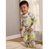 image:imageSimple Joys by Carters Babys 3 pack Snug Fit Footless Cotton PajamasBlue StripeGreen TrucksWhite Dinosaur
